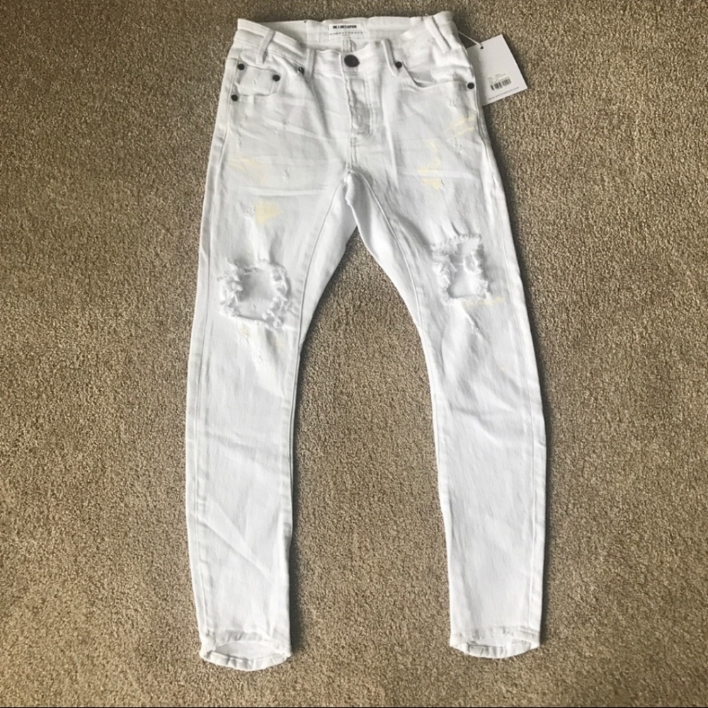 One Teaspoon Luxe White Jeans Desperados 17591D 24